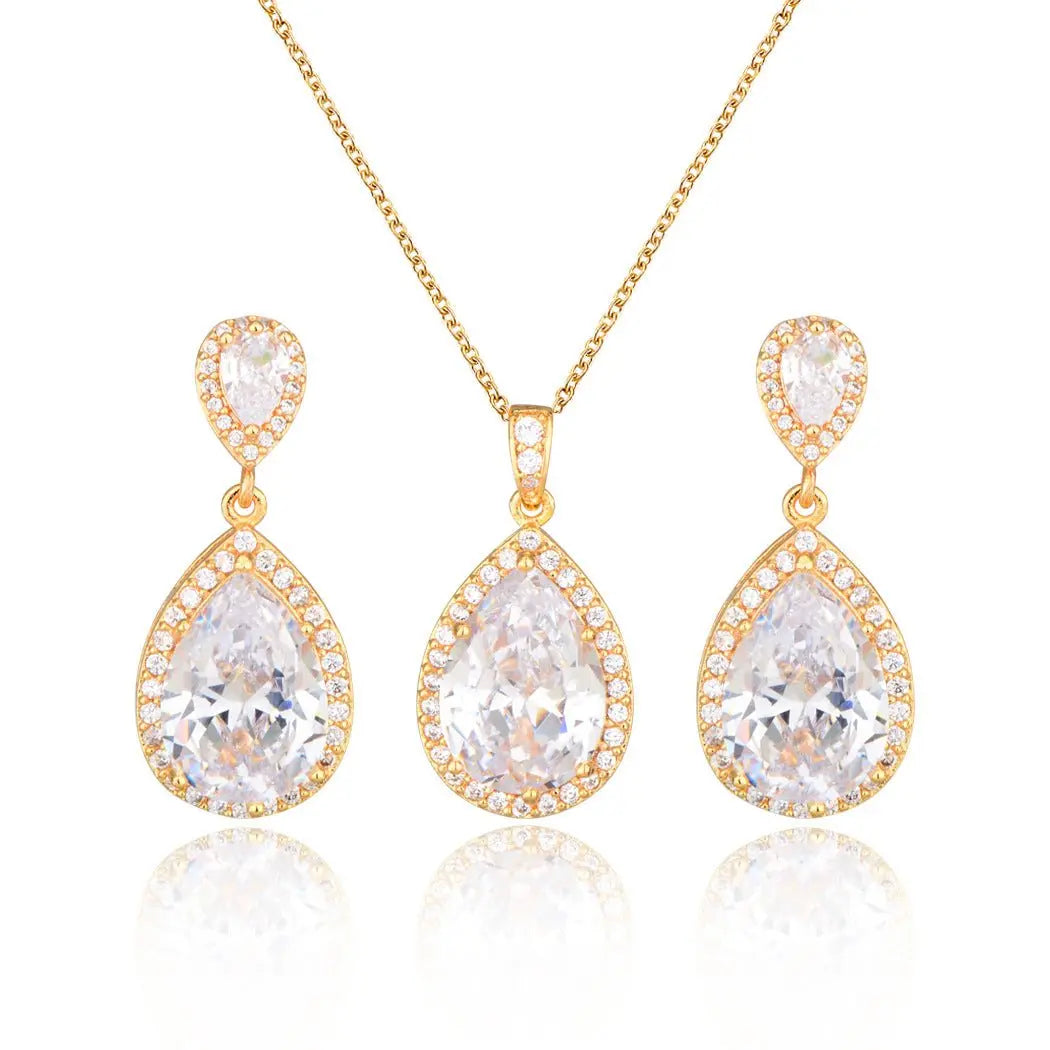 Teardrop Necklace & Earrings set - Encanto Jewelry